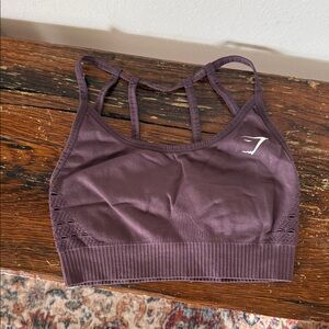 Gymshark Women's Plum Seamless Strappy Sports Bra - Deep Plum